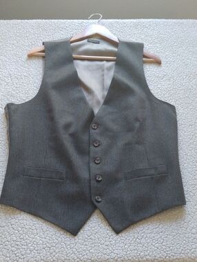 100% Wool Brown Houndstooth Adjustable Vest  44L (L/XL)